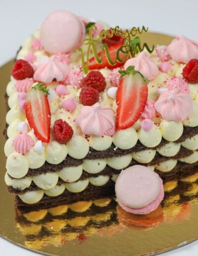 Muttertags Torte Herz dunkel