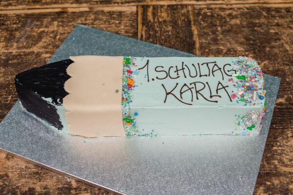 Torte Einschulung Bleistift grün