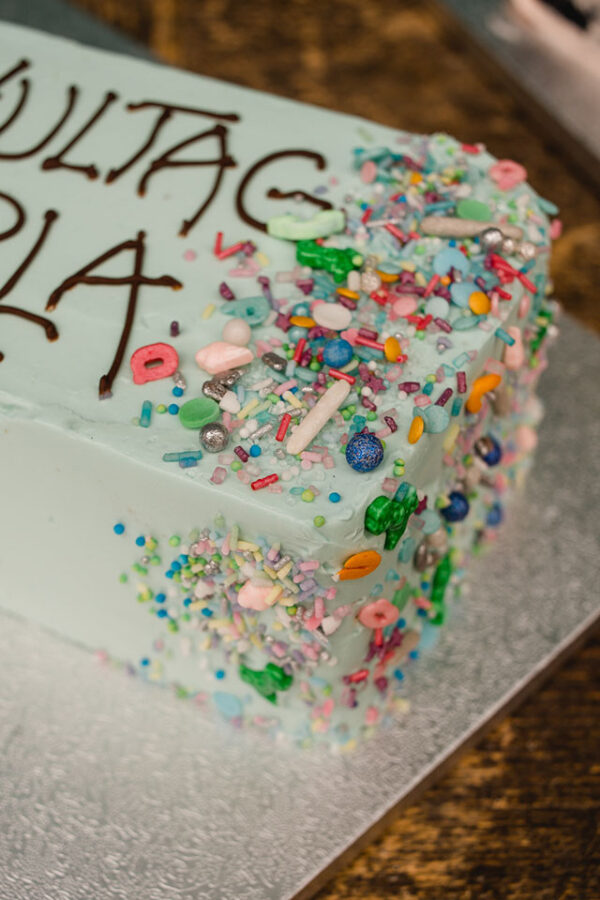 Torte Einschulung Bleistift grün Detail