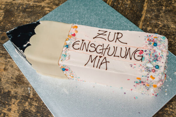 Torte Einschulung Bleistift rosa