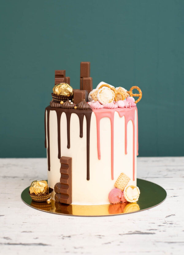 Schoko und Ruby Driptorte von Da Rino