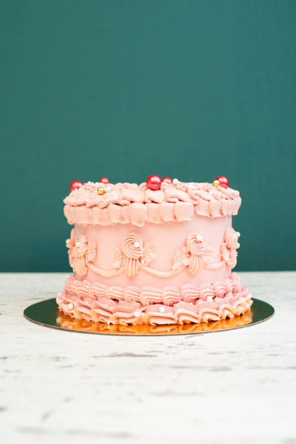Rosa Vintagetorte von Da Rino aus Bottrop
