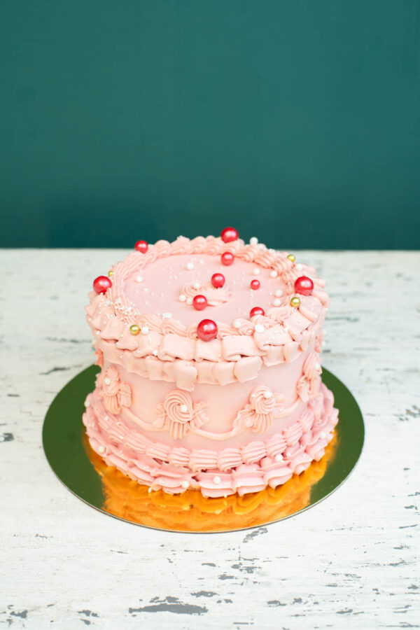 Rosa Vintagetorte von Da Rino aus Bottrop