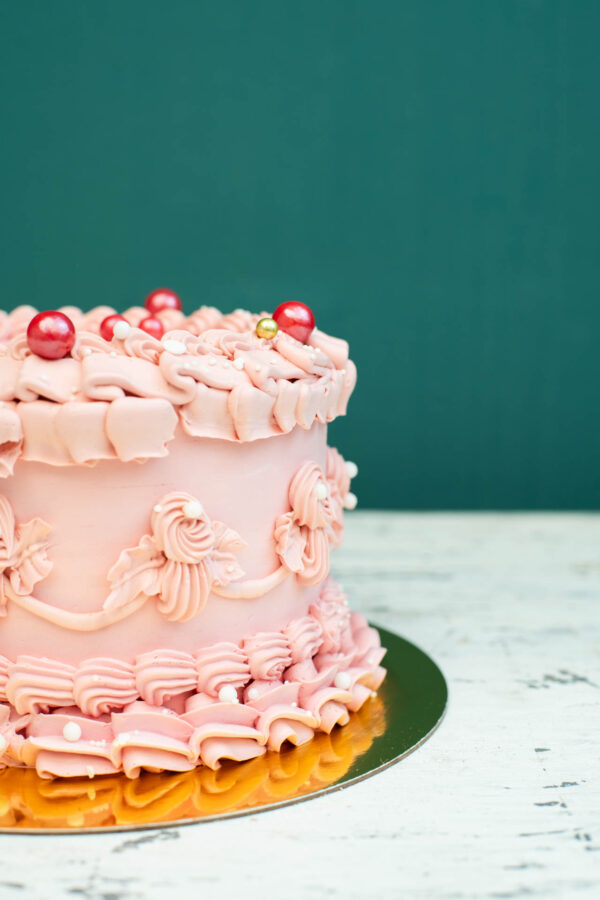 Rosa Vintagetorte von Da Rino aus Bottrop